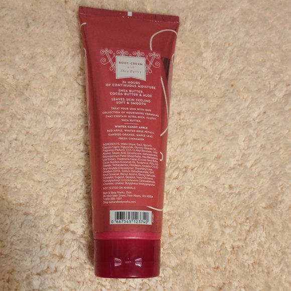 NWT ~ Bath & Body Works Winter Candy Apple Body Cream with Shea Butter (8 oz.) - Picture 4 of 5